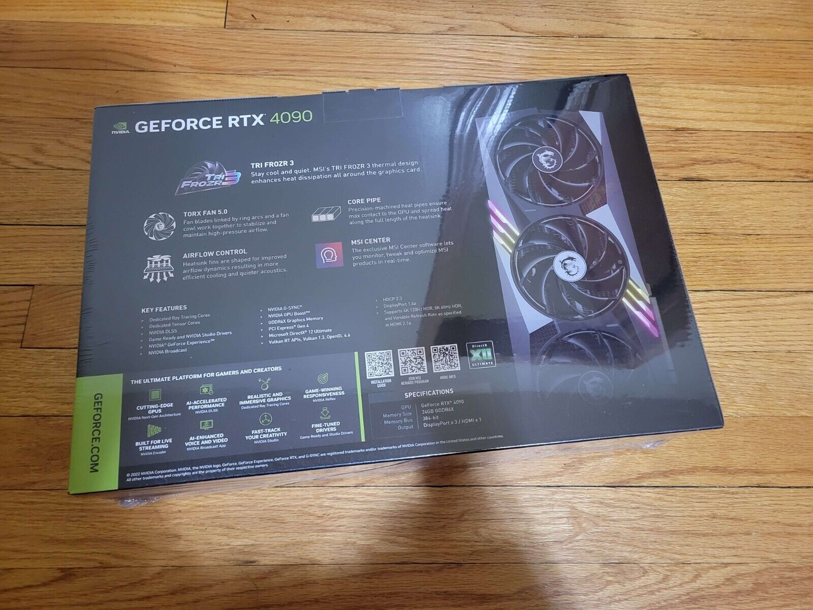 Msi rtx 4090 gaming geforce x trio 24gb gddr6x grafička kart