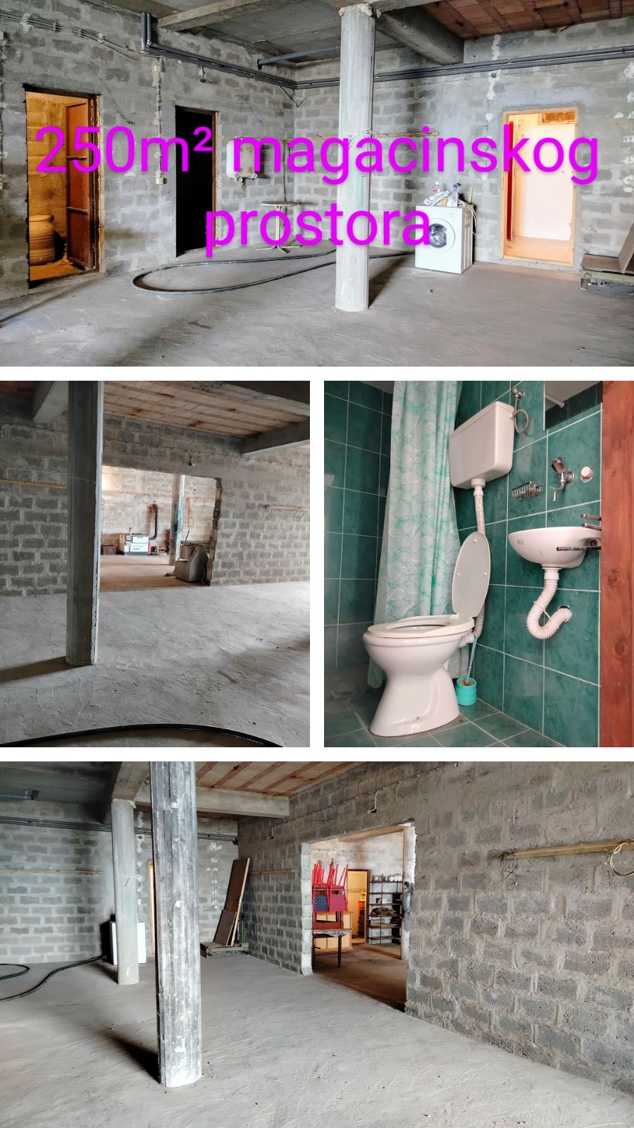 Iznajmljivnje postora 250m2