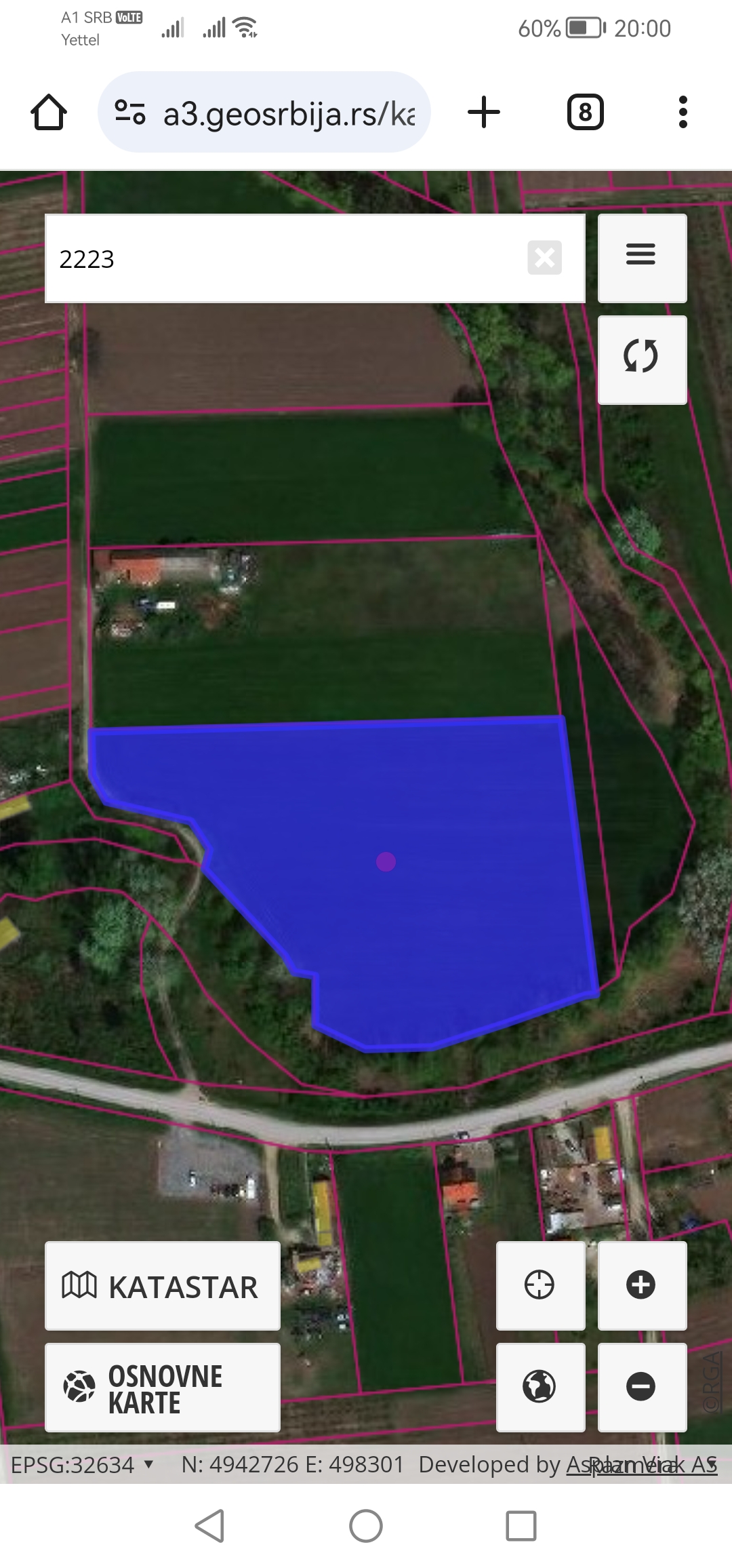 Na prodaju njiva na Lipskom putu, površine 1hektar i 40ari.