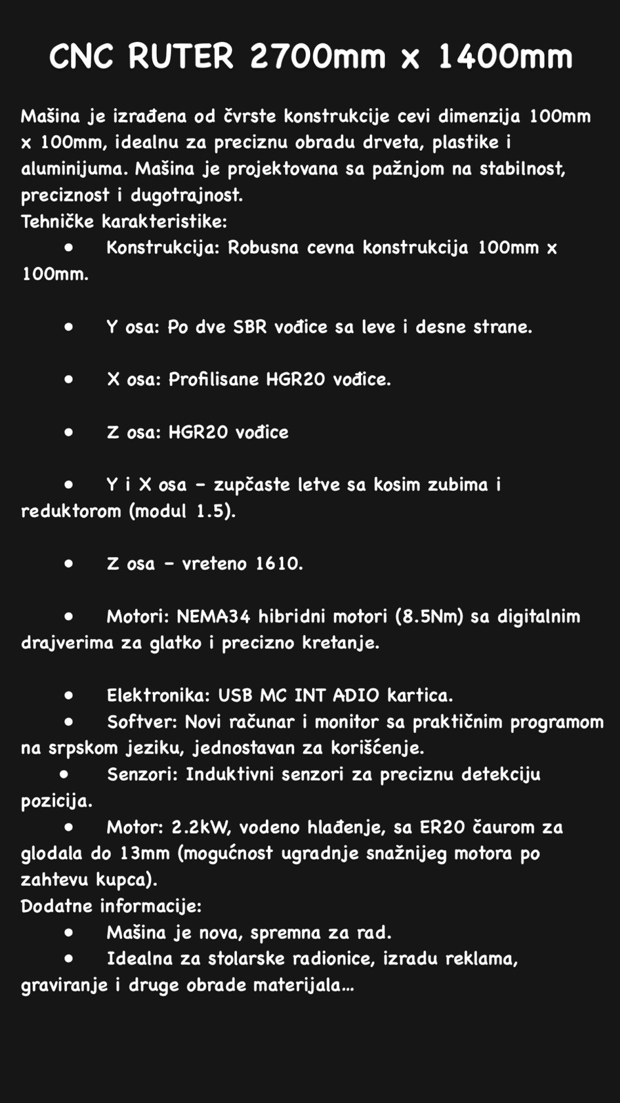 CNC MASINA proizvodnja cnc rutera i cnc plazma rutera