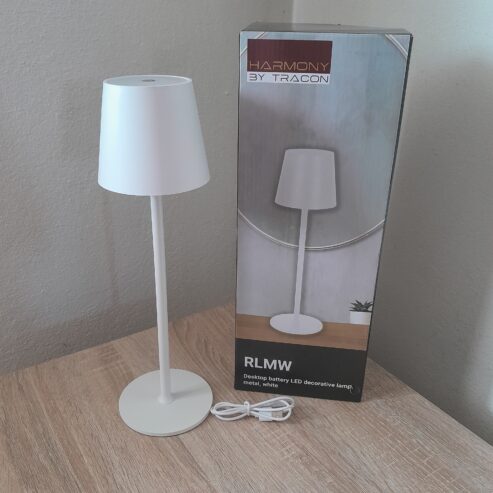 Nova LED moderna stona elegantna bela punjiva lampa prenosiva