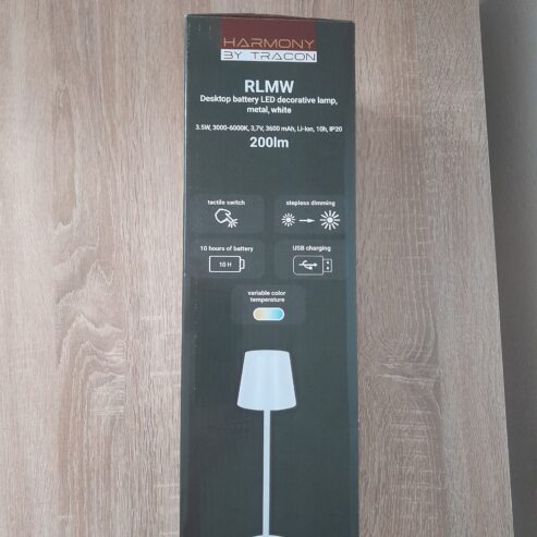 Nova LED moderna stona elegantna bela punjiva lampa prenosiva