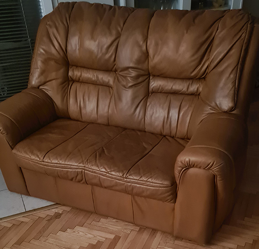 TROSED, DVOSED I FOTELJA, PRAVA KOŽA