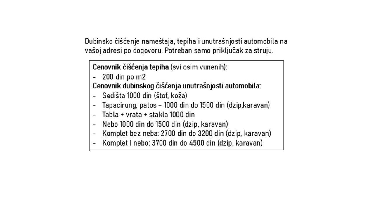 DubinGo – dubinsko ciscenje namestaja, tepiha i unutrasnjosti auta