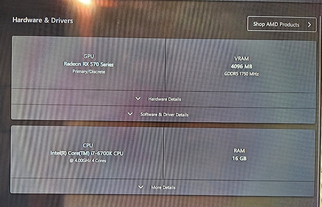 I7 6700k + RX570 + 16GB + H110M-R