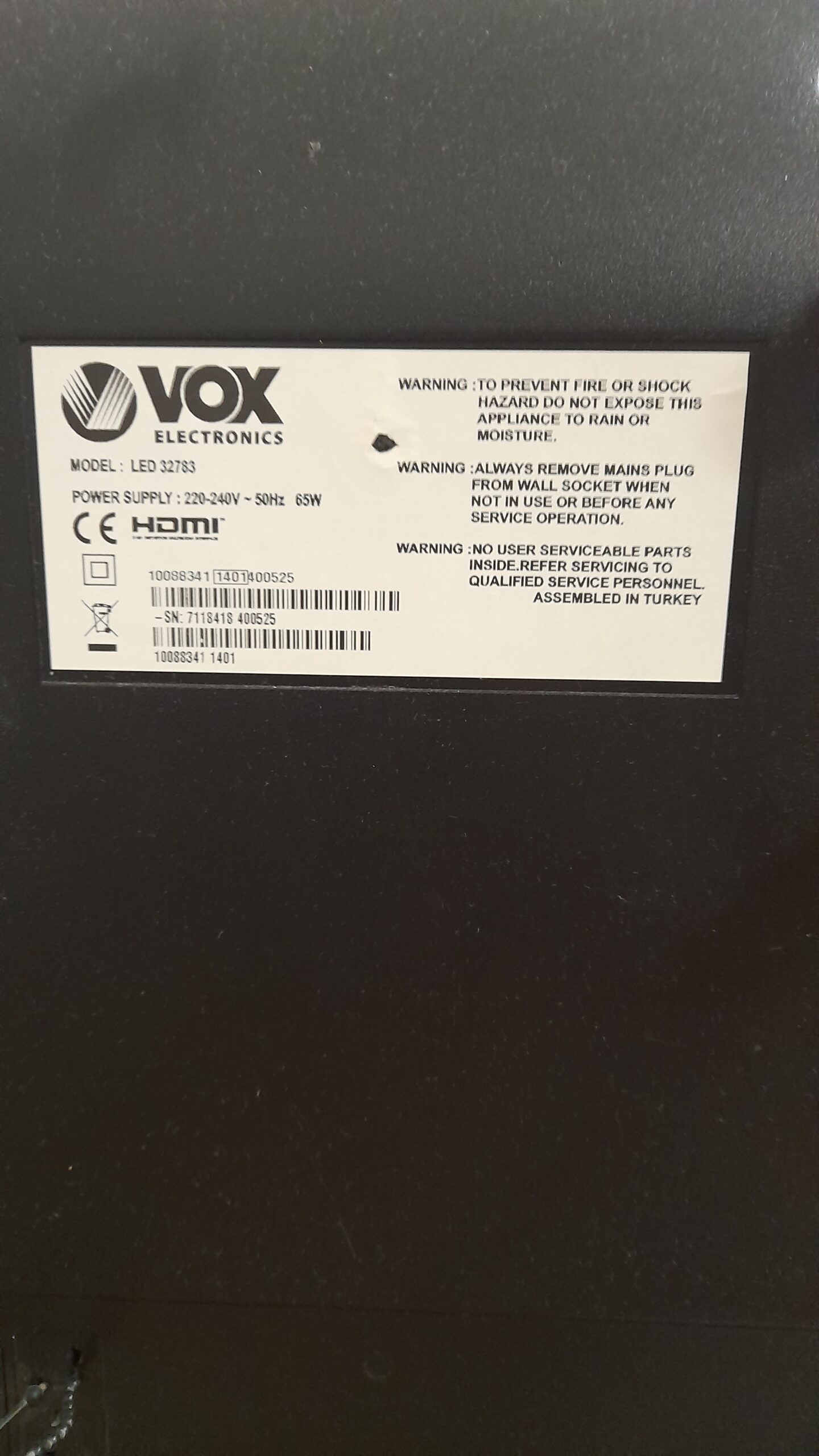 Tv Vox 32″