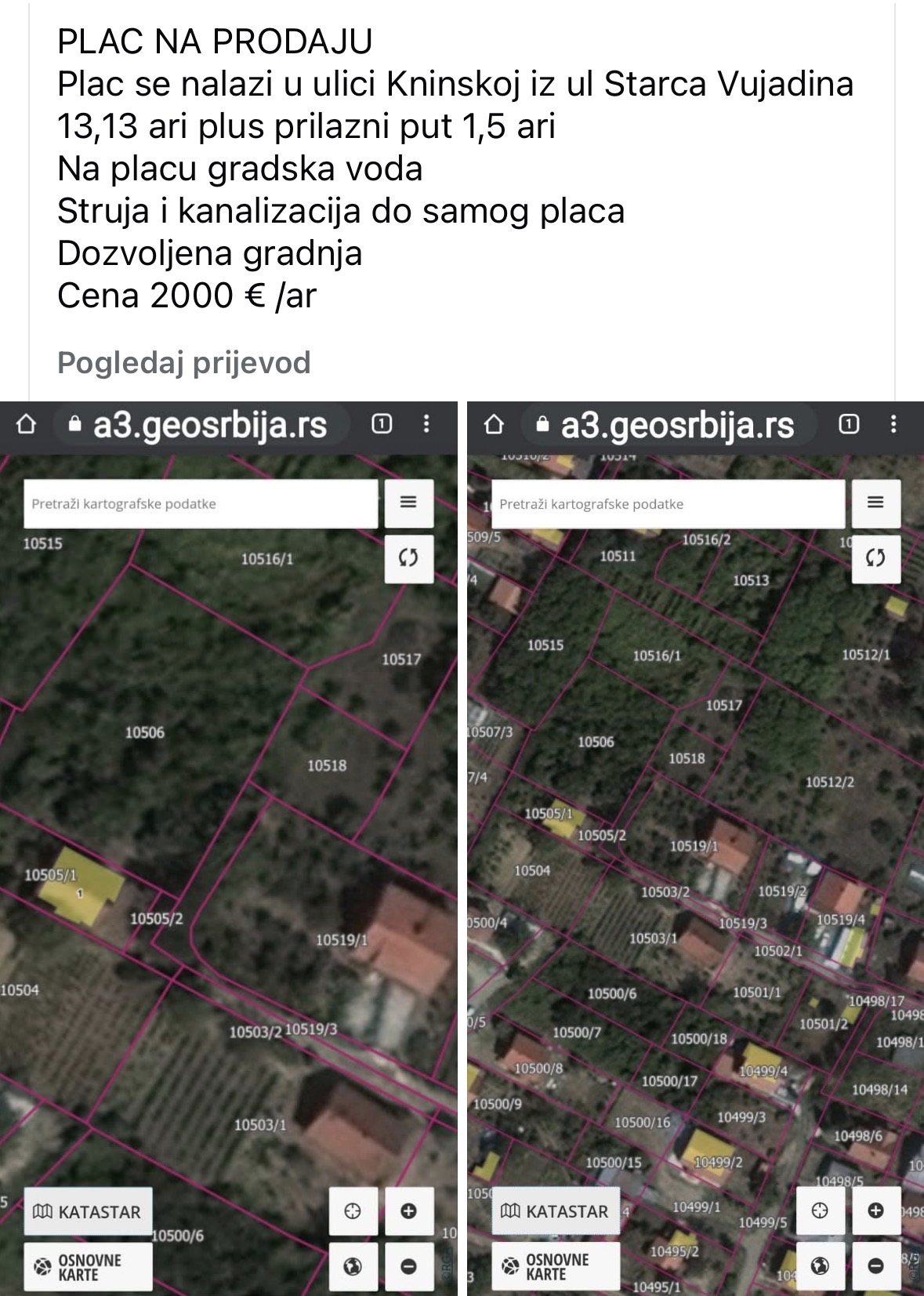 Plac na prodaju